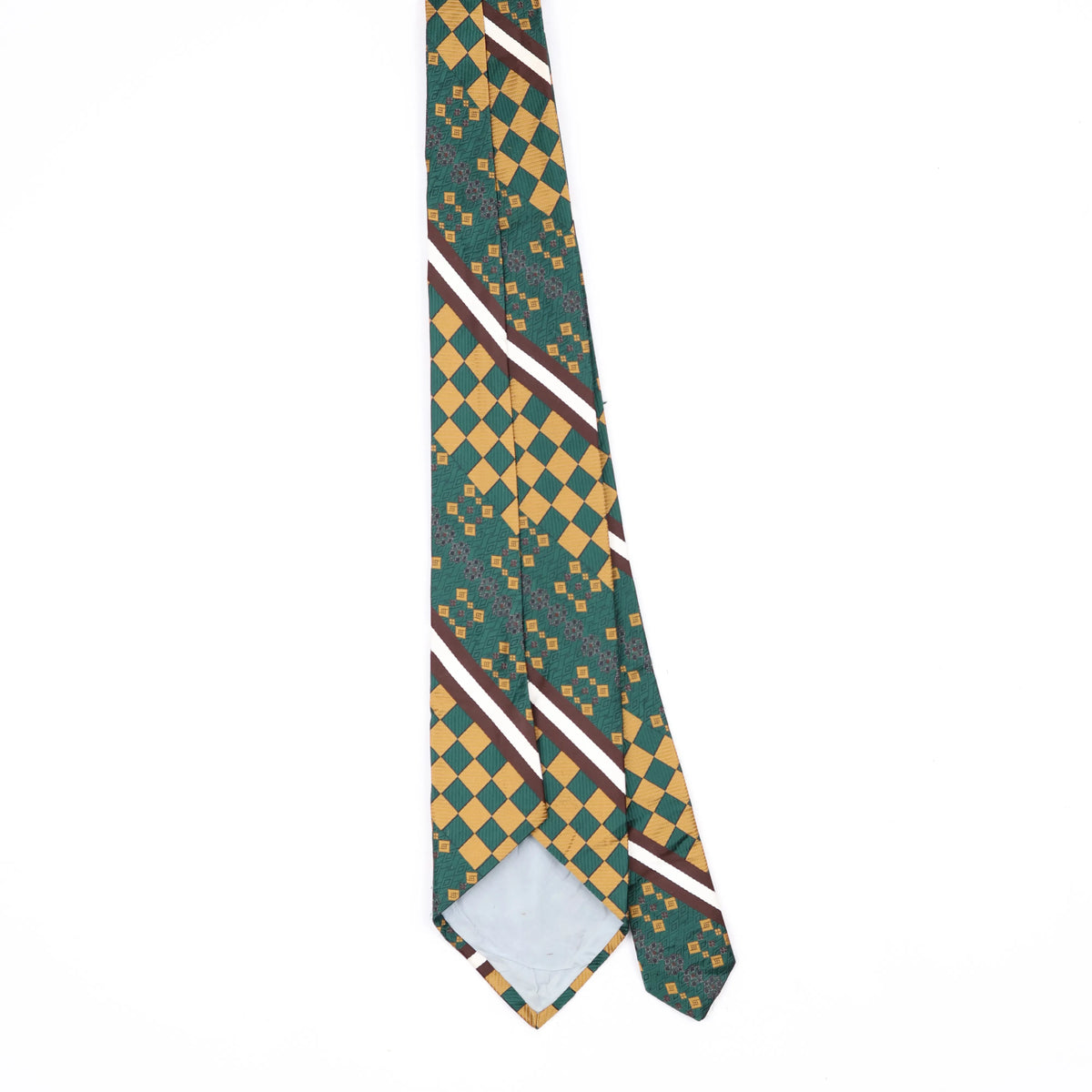 Back Back of Vintage 1980's Geometric Patterned Tie