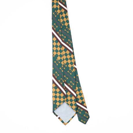 Back Back of Vintage 1980's Geometric Patterned Tie