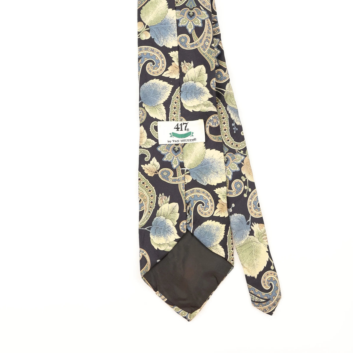 Back Detail of Vintage Van Heusen Paisley Patterned Tie