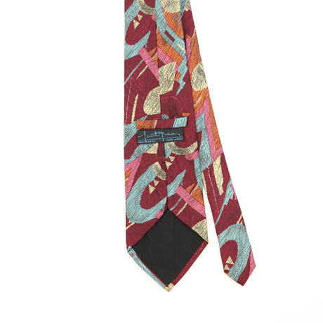 Back Detail of Vintage 1990's Abstract Patterned Tie