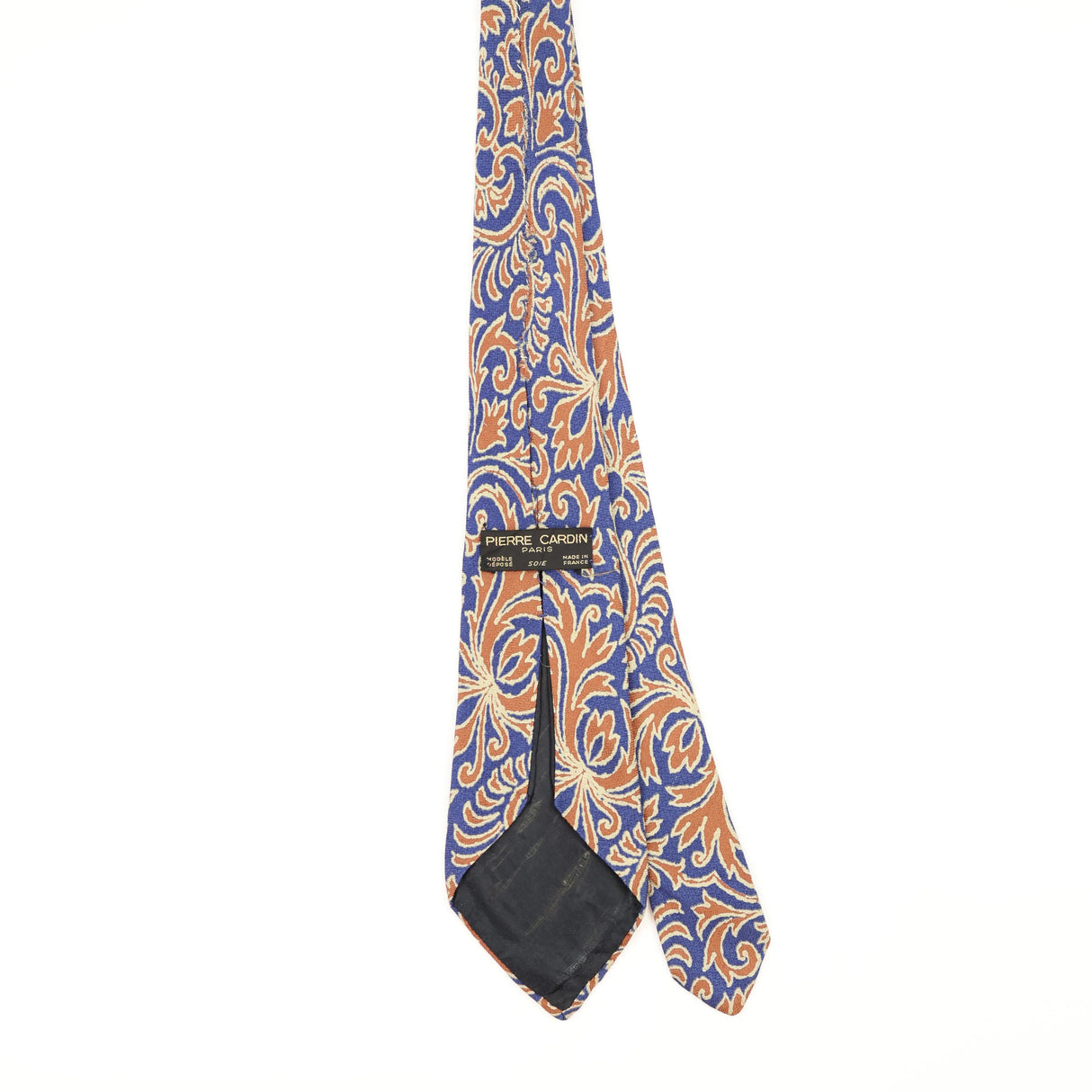 Back of Vintage 1980's Pierre Cardin Geometric Patterned Tie