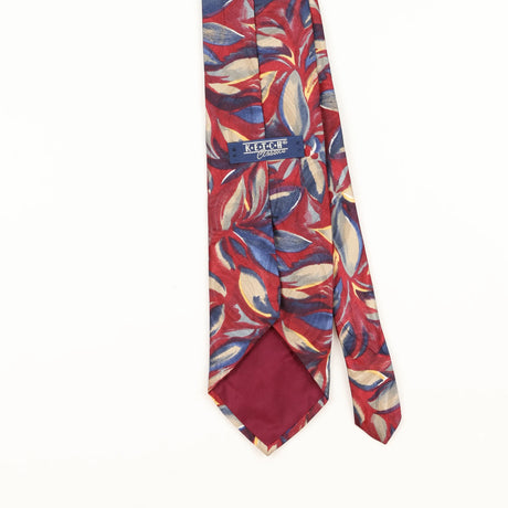 Back Detail of Vintage 1990's Ketch Floral Patterned Tie