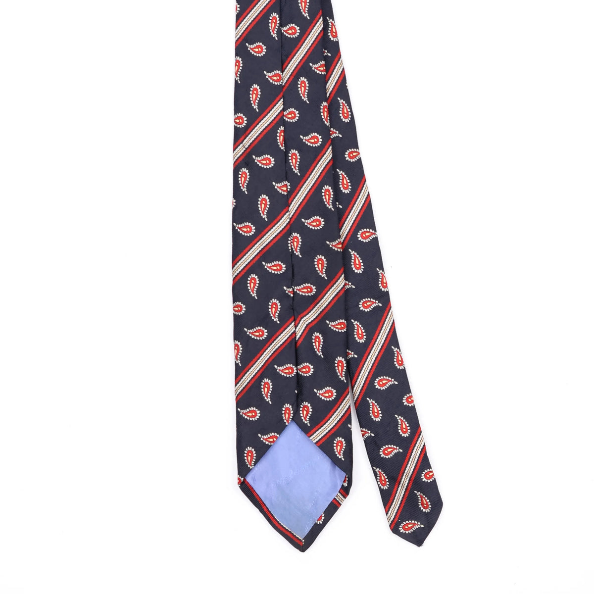 Back Back Detail of Vintage 1990's Paisley Patterned Tie