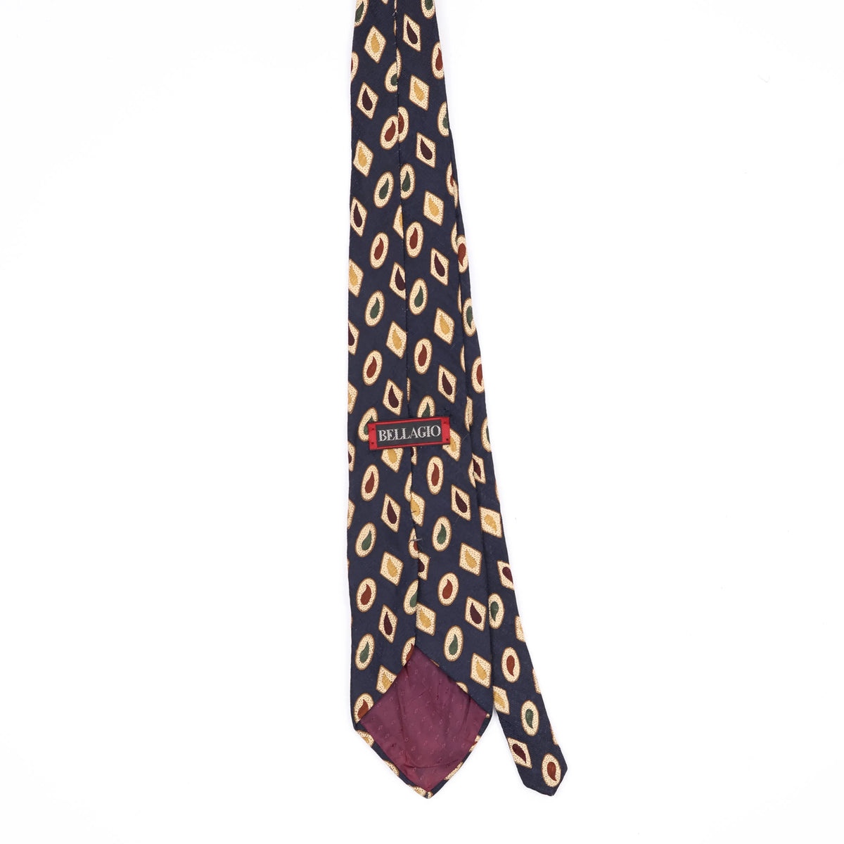 Back Back of Vintage 1990's Paisley Patterned Tie