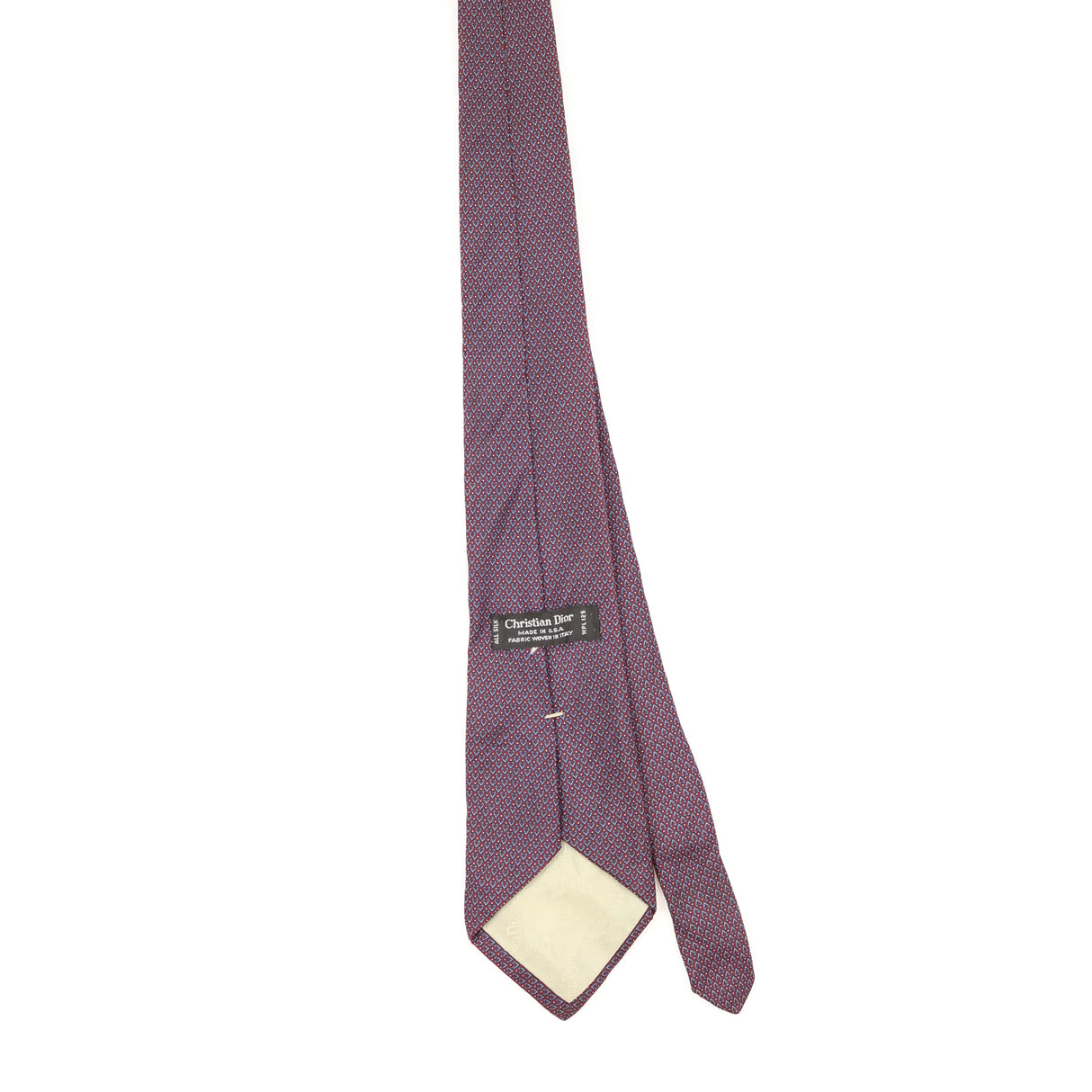 Back Back of Vintage 1990's Christian Dior Geometric Patterned Tie