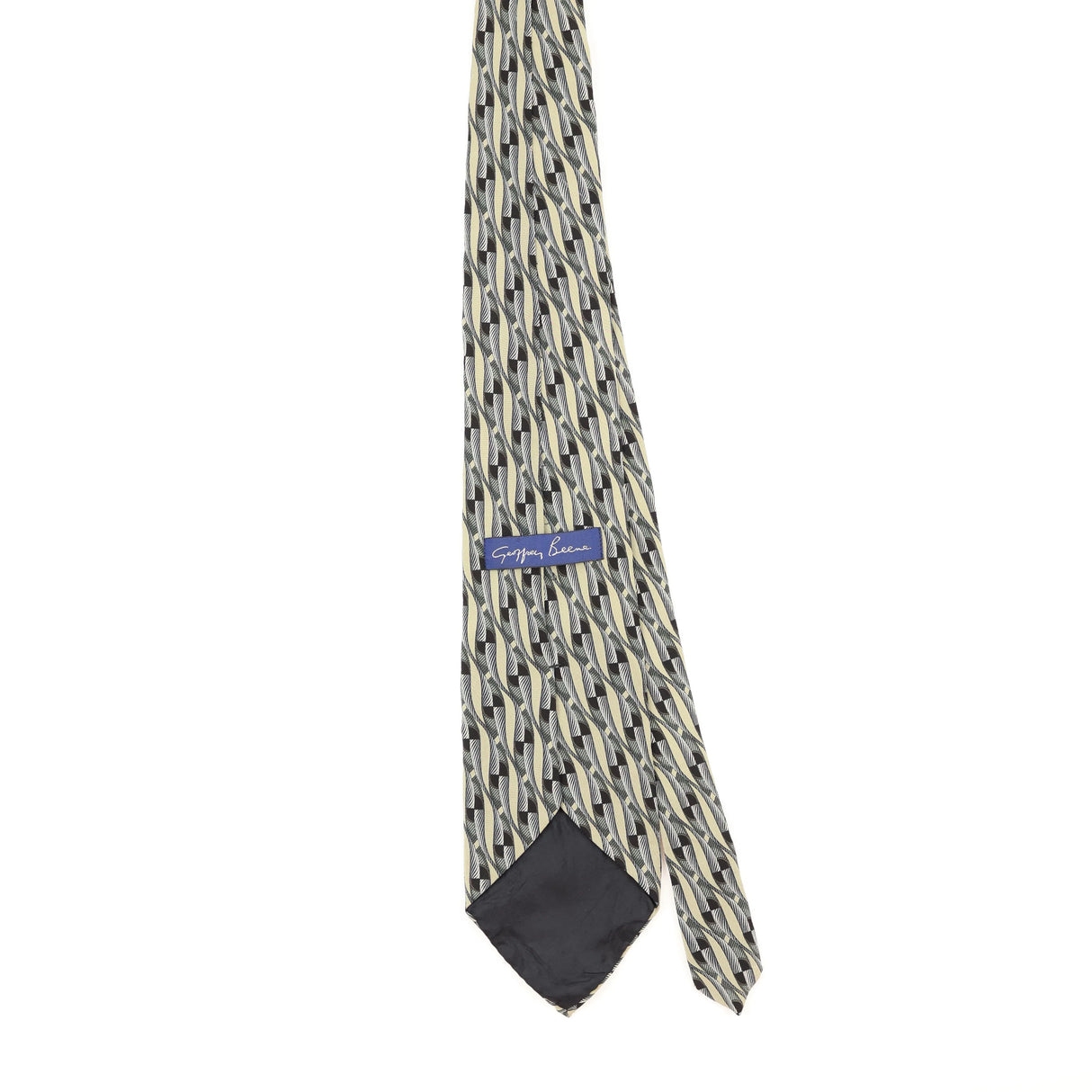 Back of Vintage 1990's Geoffrey Beene Geometric Patterned Tie