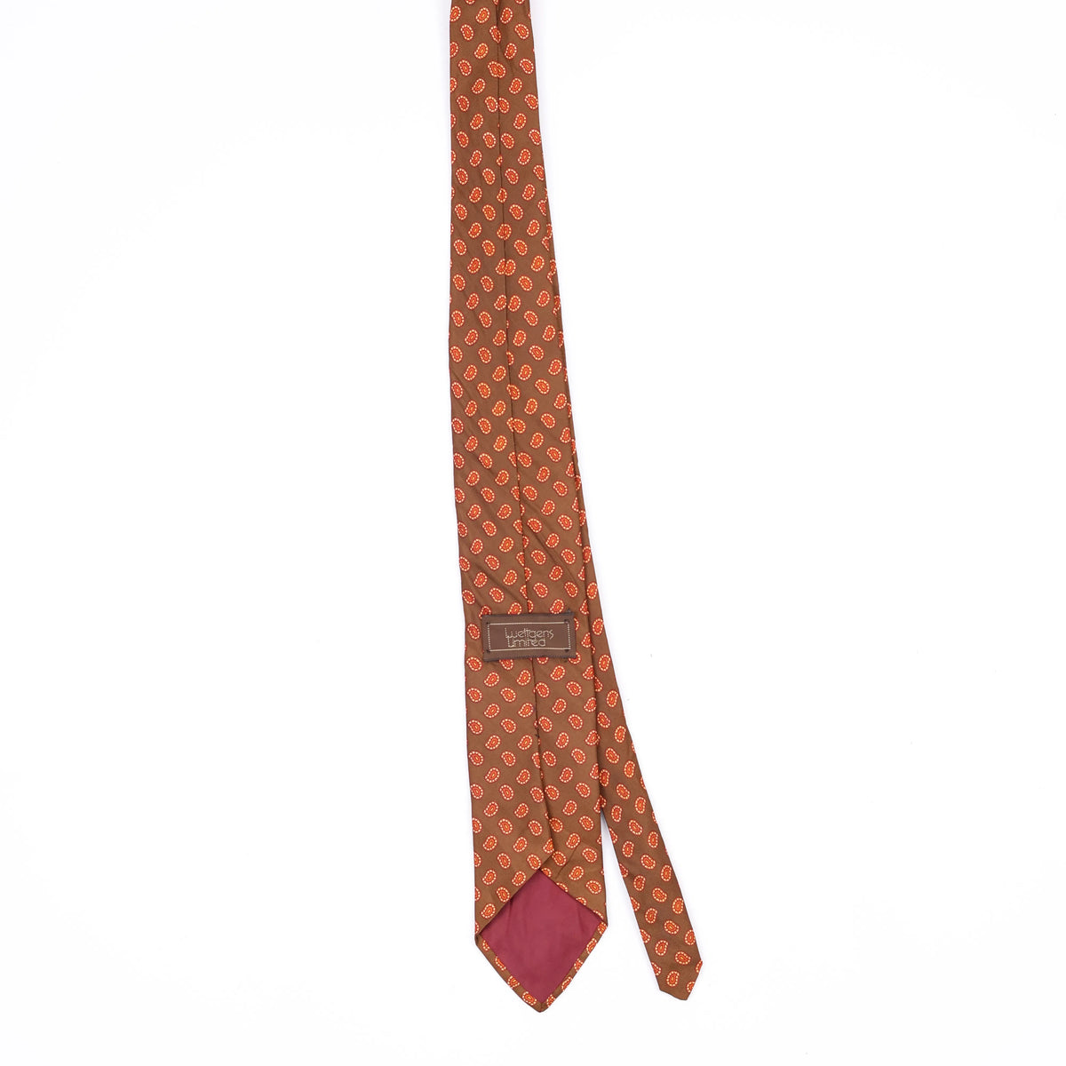 Back Back of Vintage Foulard Paisley Patterned Tie