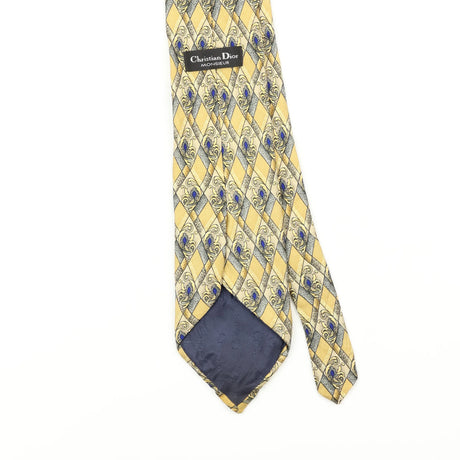 Back Back Detail of Vintage 1990's Christian Dior Geometric Patterned Tie