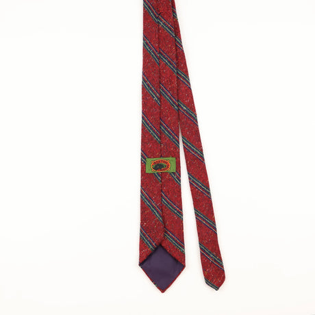 Back of Vintage 1990's Boston Traders Repp Striped Patterned Tie