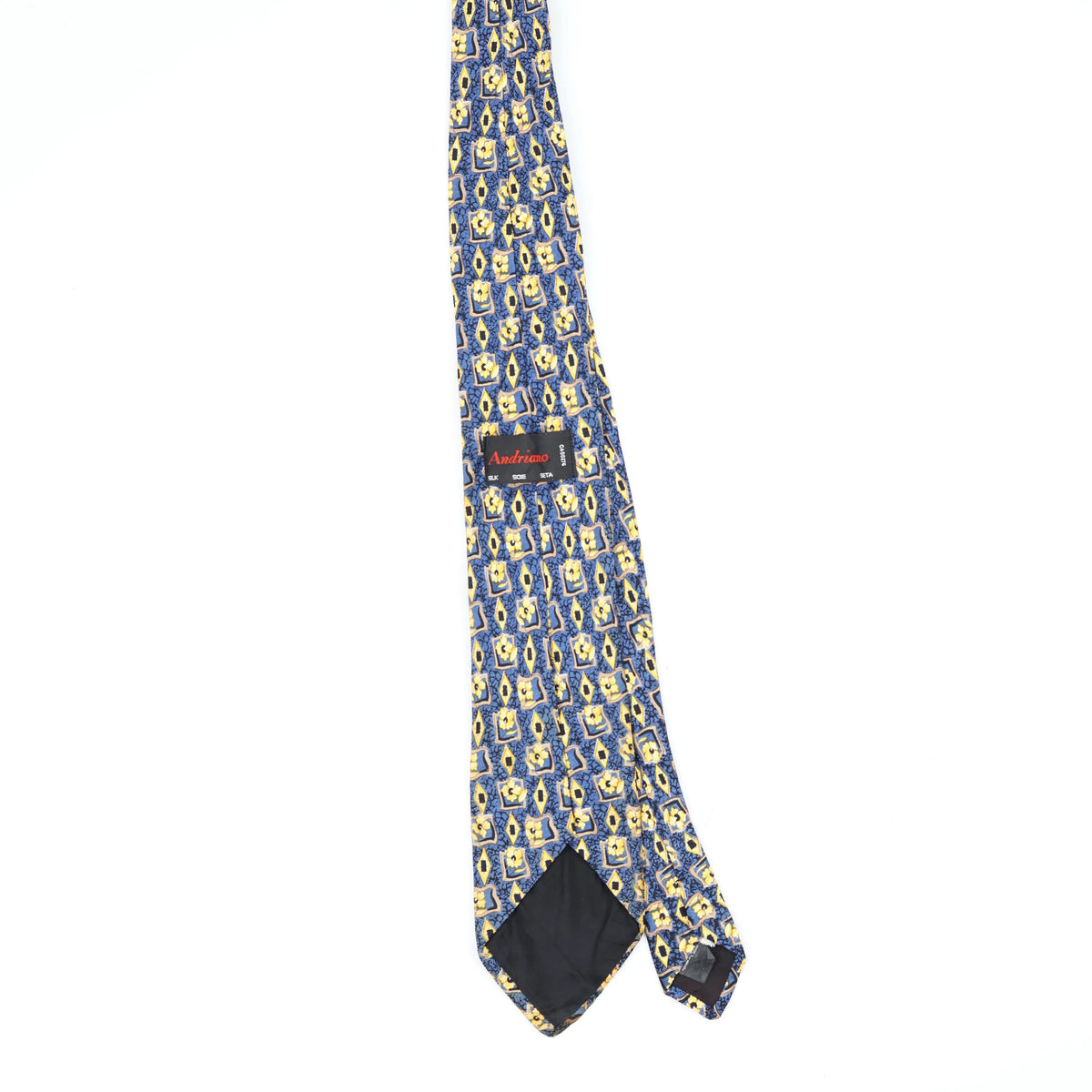 Back Back of Vintage 1990's Geometric Patterned Tie