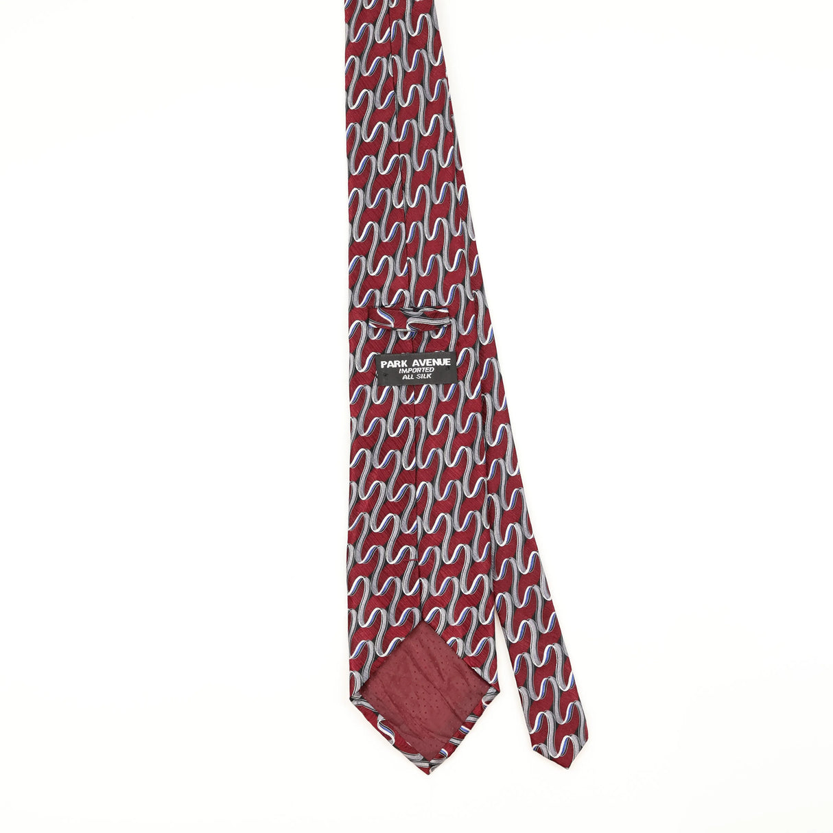 Back of Vintage Geometric Patterned Tie