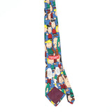 Back Back of Vintage 1990's Snoopy Cartoon Patterned Tie