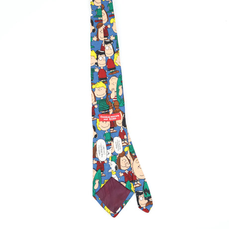 Back Back of Vintage 1990's Snoopy Cartoon Patterned Tie