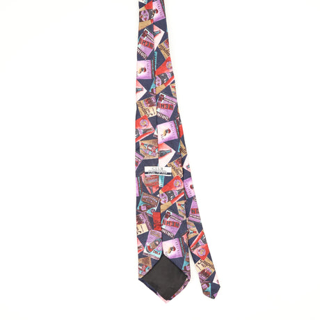 Back Back of Vintage 1990's Cola Abstract Patterned Tie