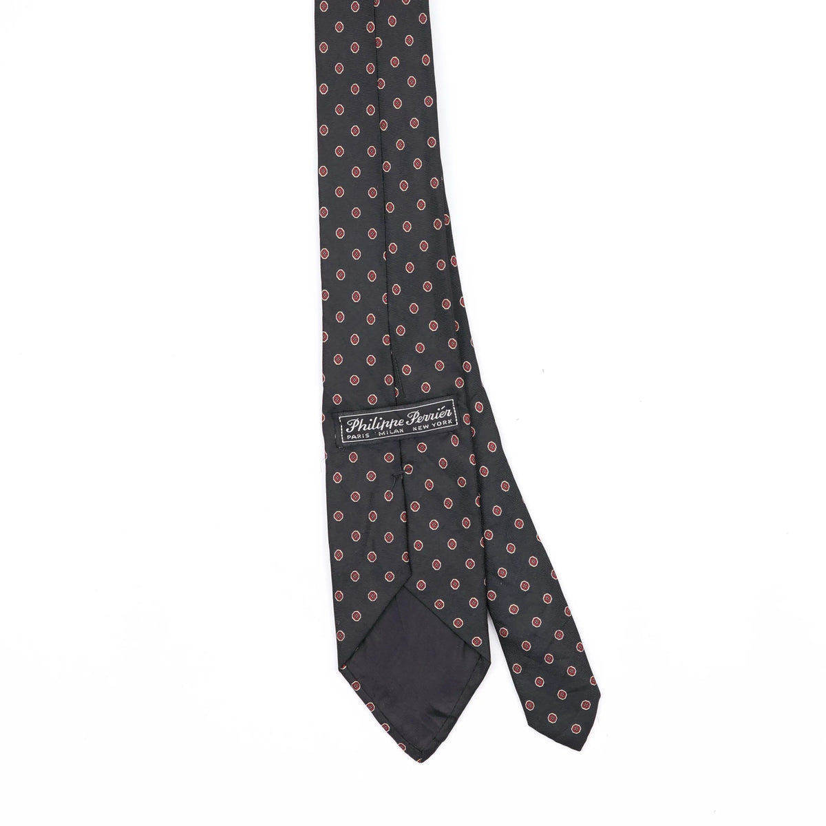 Back Back Detail of Vintage 1990's Polka Dot Patterned Tie