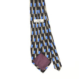 Back Back Detail of Vintage 1990's Geometric Patterned Tie