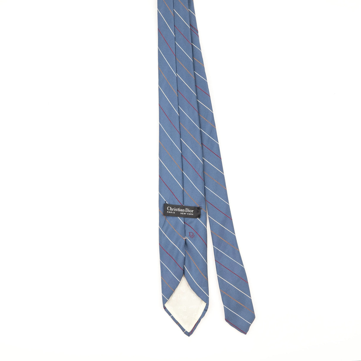 Back of Vintage 1990's Christian Dior Striped Patterned Tie