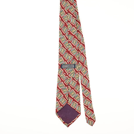 Back of Vintage Geometric Patterned Tie