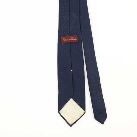 Back Detail of Vintage Oscar De La Renta Geometric Patterned Tie