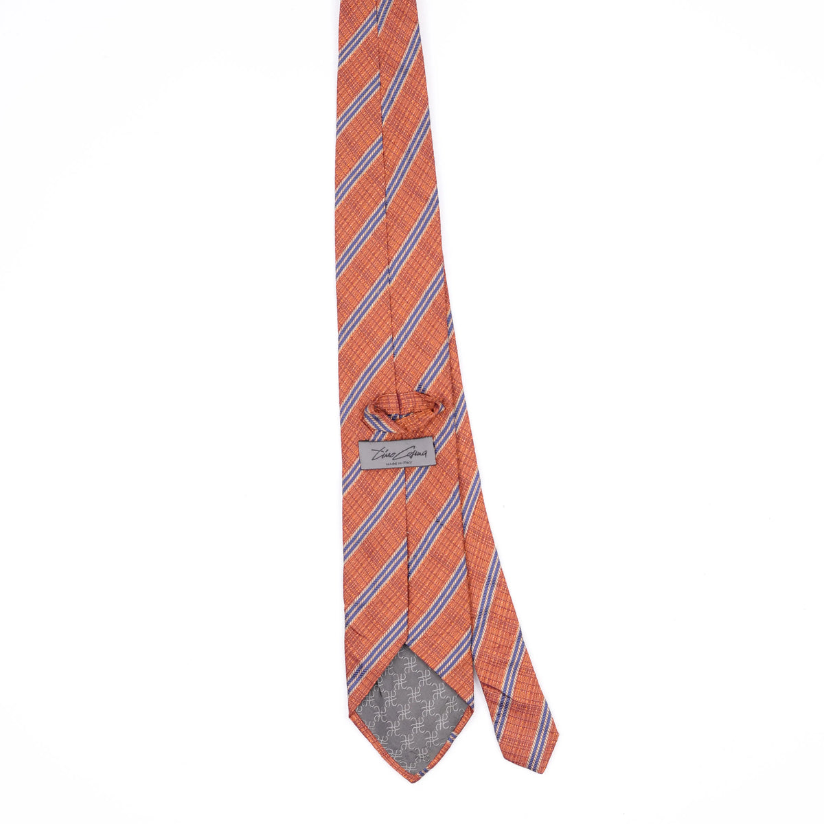 Back Back of Vintage 1990's Striped Patterned Tie