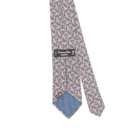 Back Detail of Vintage 1980's Christian Dior Paisley Patterned Tie