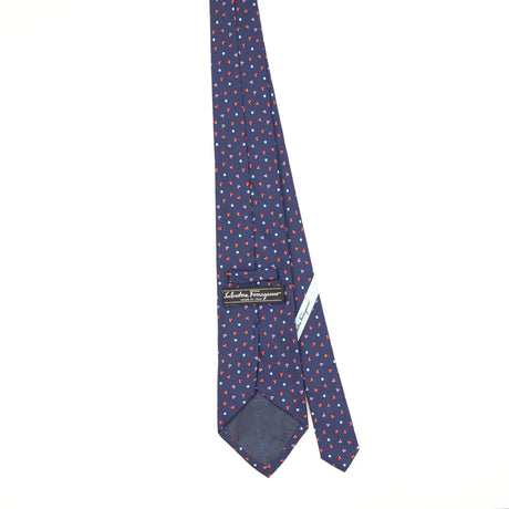 Back of Vintage 1990's Salvatore Ferragamo Geometric Patterned Tie