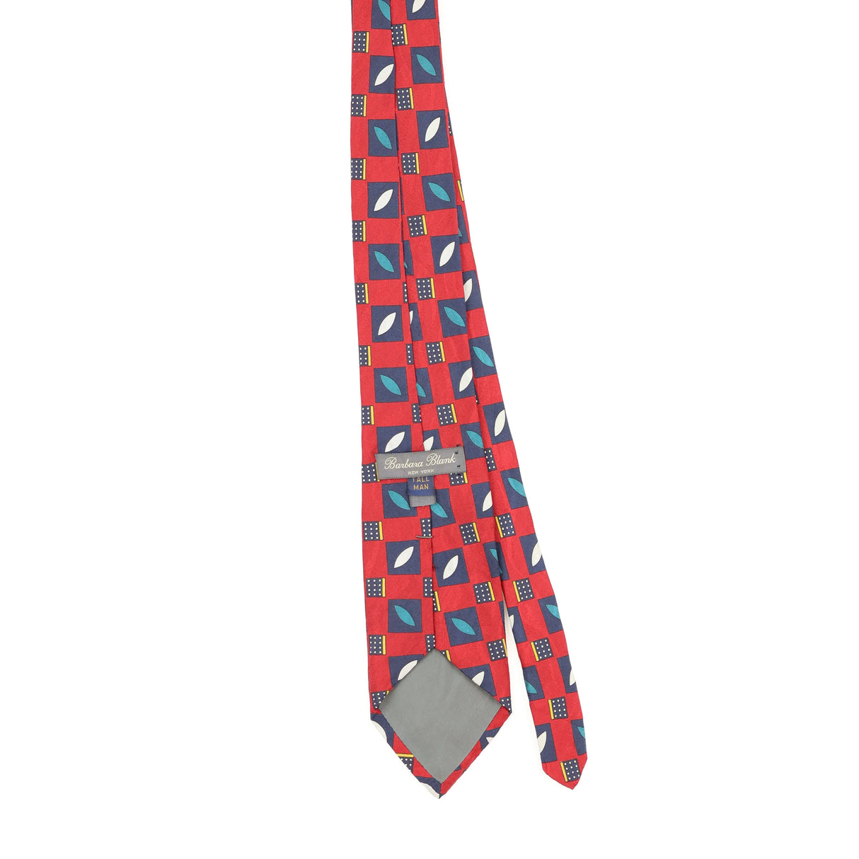 Back Back of Vintage 1990's Geometric Patterned Tie