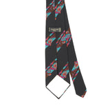 Back Detail of Vintage 1990's Lanvin Striped Patterned Tie