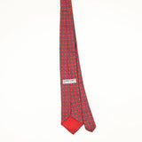 Back Back of Vintage 1990's Hardy Amies Geometric Patterned Tie