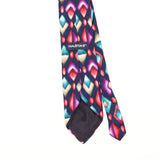 Back Back Detail of Vintage 1990's Halston Geometric Patterned Tie