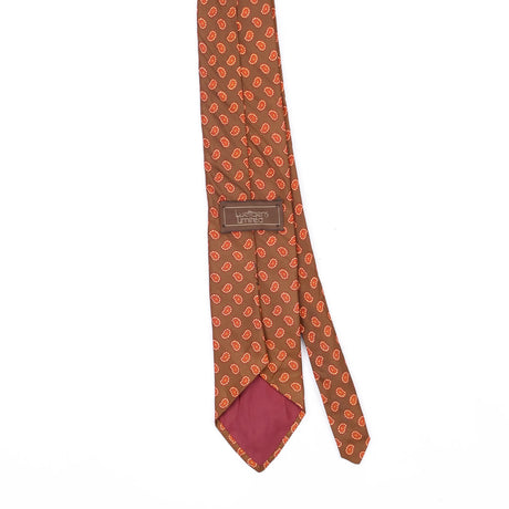 Back Back Detail of Vintage Foulard Paisley Patterned Tie