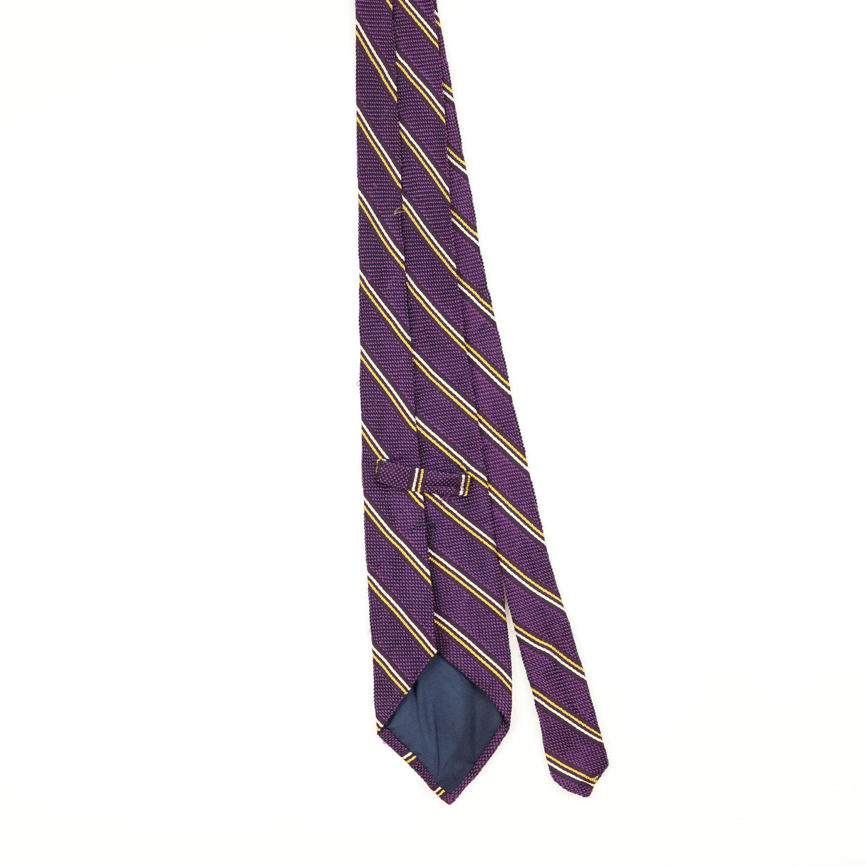 Back Back of Vintage 1990's Ralph Lauren Striped Patterned Tie