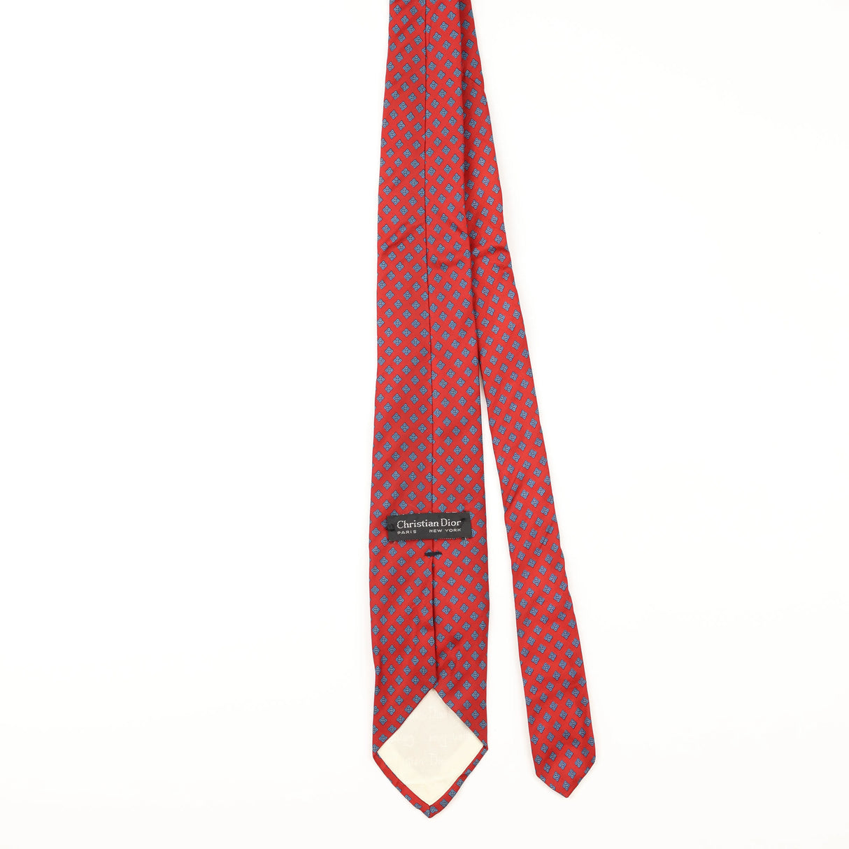 Back of Vintage Christian Dior Geometric Patterned Tie