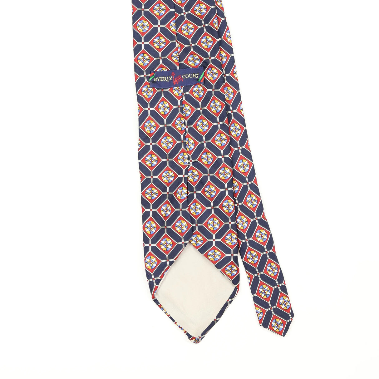 Back Back Detail of Vintage 1990's Geometric Patterned Tie