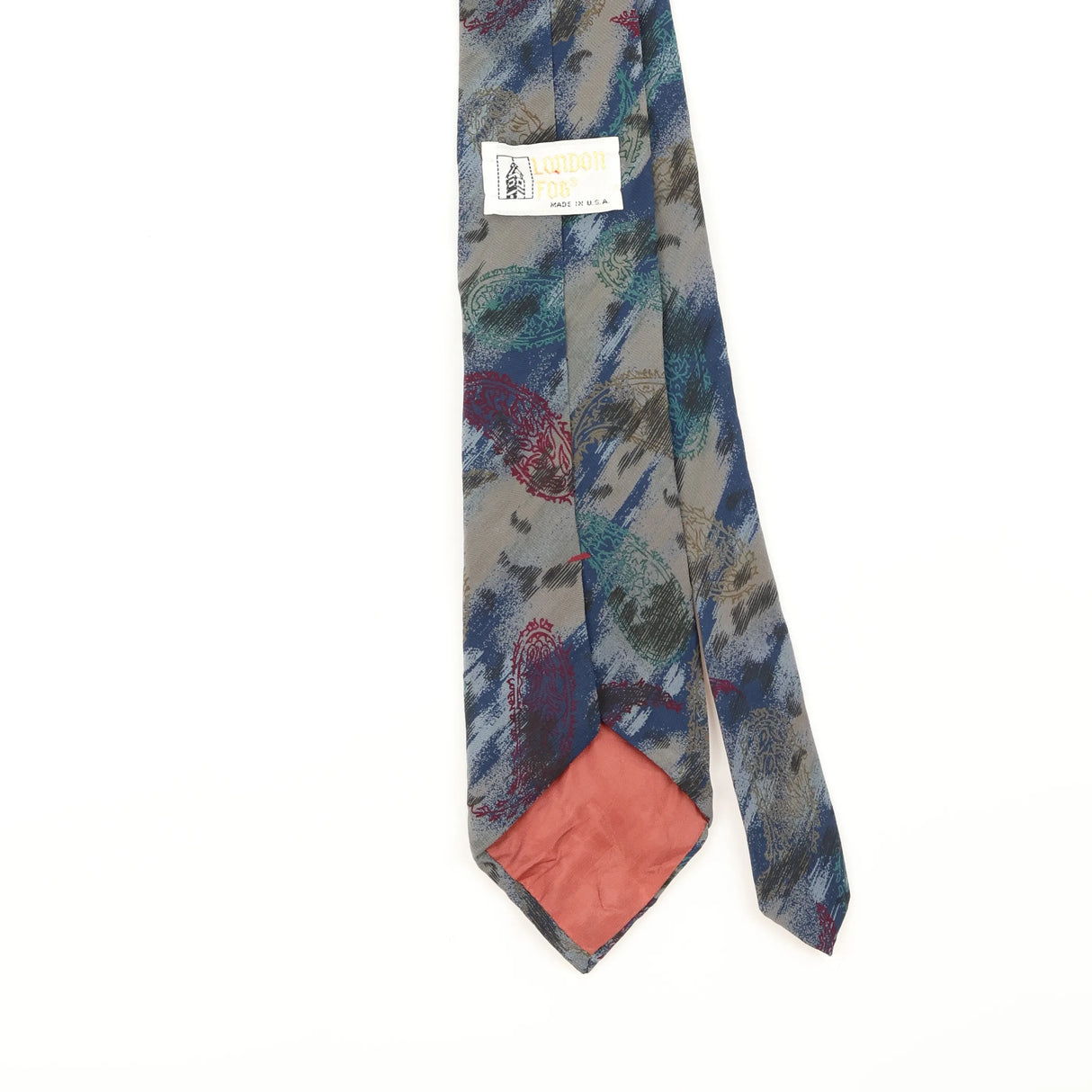Back Detail of Vintage 1990's Abstract Patterned Tie