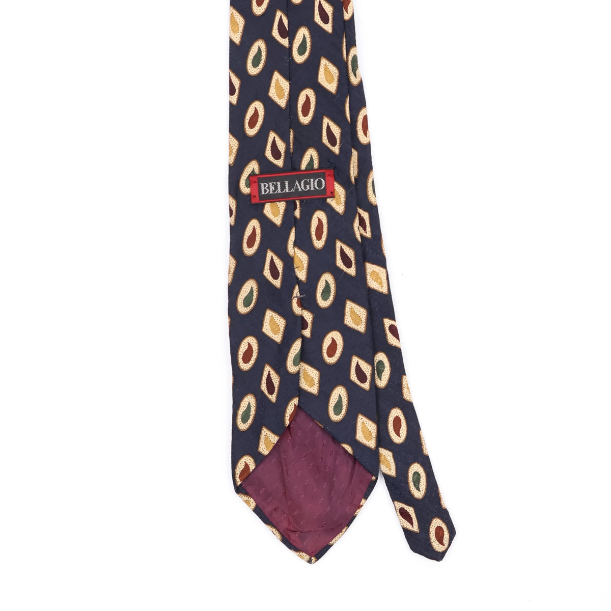 Back Back Detail of Vintage 1990's Paisley Patterned Tie