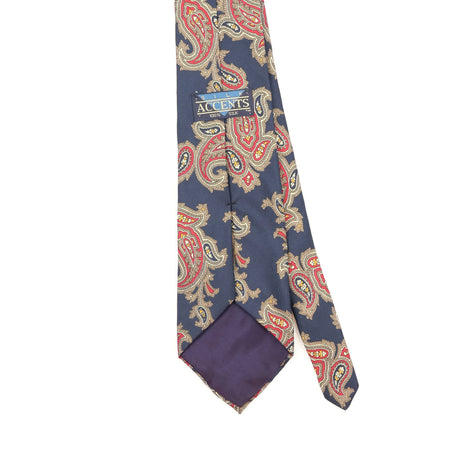 Back Detail of Vintage 1990's Paisley Patterned Tie
