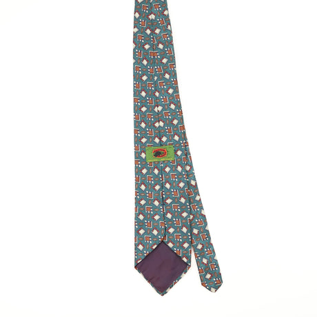 Back Back of Vintage 1990's Boston Traders Geometric Patterned Tie