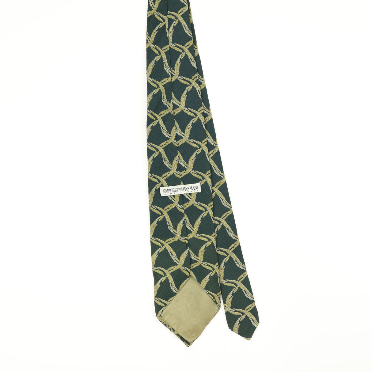 Back Back of Vintage 1990's Emporio Armani Geometric Patterned Tie