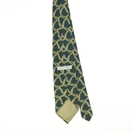 Back Back of Vintage 1990's Emporio Armani Geometric Patterned Tie