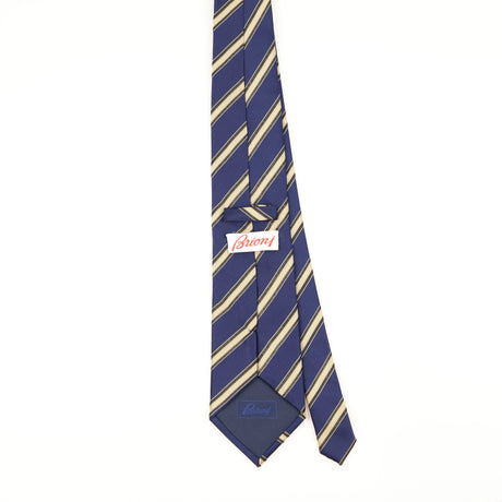 Back of Vintage 1990's Brioni Striped Patterned Tie