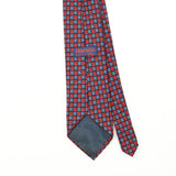 Back Back Detail of Vintage 1990's Tie Rack Havana Geometric Patterned Tie