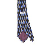 Back Back Detail of Vintage 1990's Rectangles Geometric Patterned Tie