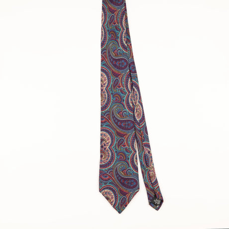 Back of Vintage Claybrooke Paisley Patterned Tie