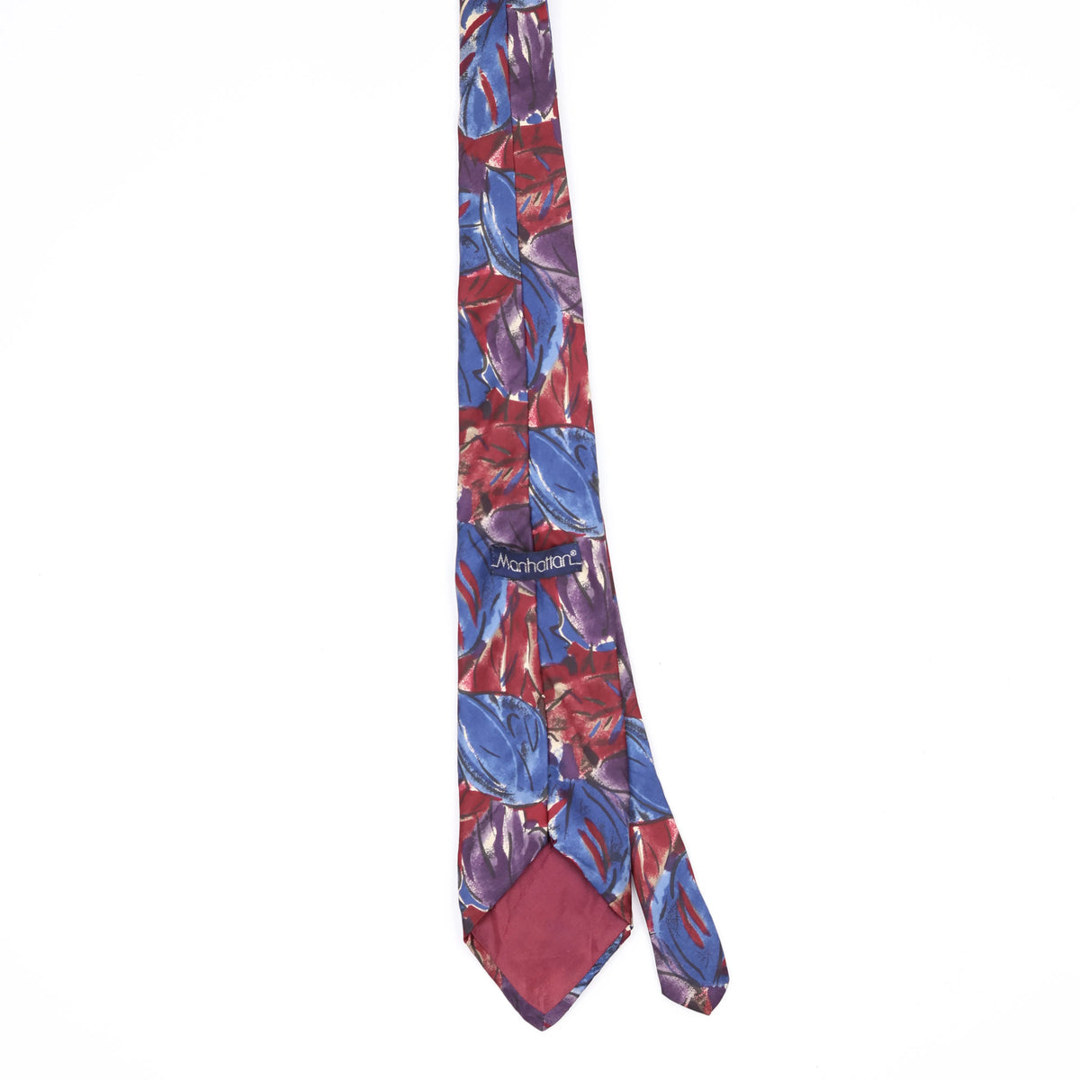 Back Back of Vintage Manhattan Floral Patterned Tie