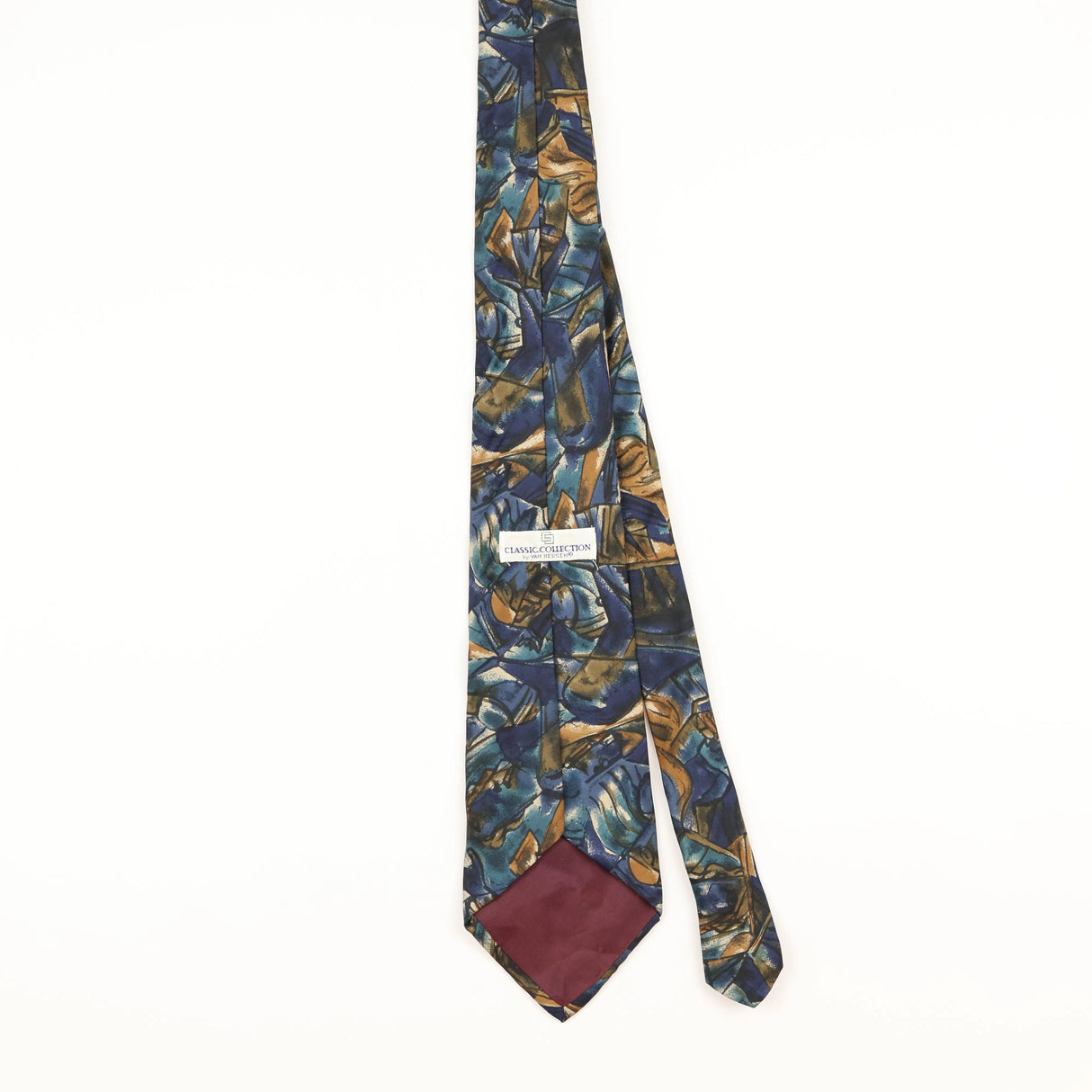 Back of Vintage 1990's Van Heusen Abstract Patterned Tie