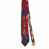 Back of Vintage 1990's Hunt Shield Abstract Patterned Tie
