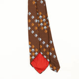 Back Back Detail of Vintage 1980's Geometric Patterned Tie