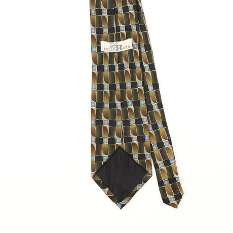 Back Detail of Vintage 1990's Geometric Patterned Tie