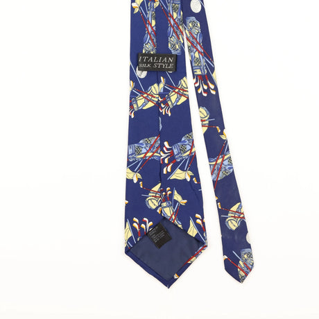 Back Detail of Vintage 1990's Golf Geometric Patterned Tie